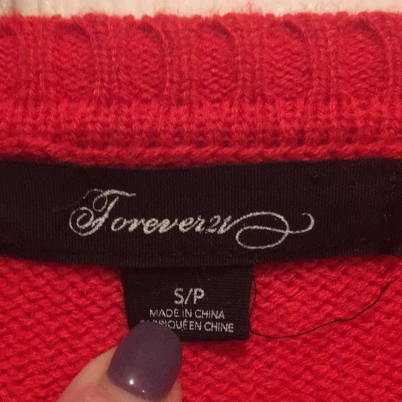 Forever21 red sweater - Picture 2 of 6